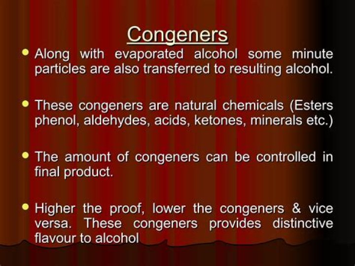 Are there congeners in beer