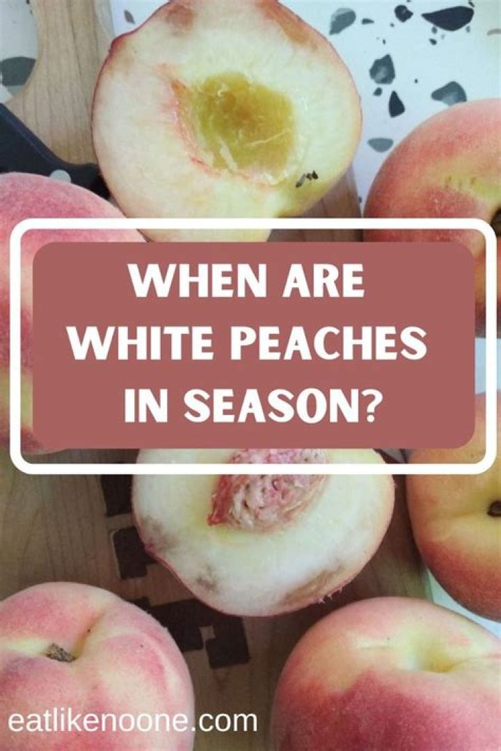 Are white peaches in season