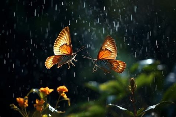 Can butterflies fly in rain