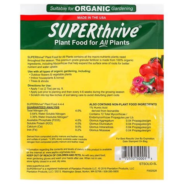 Can SUPERThrive burn plants