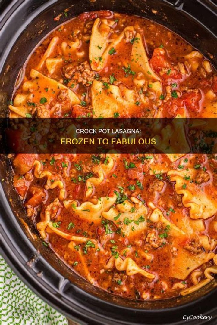Can you cook frozen lasagna