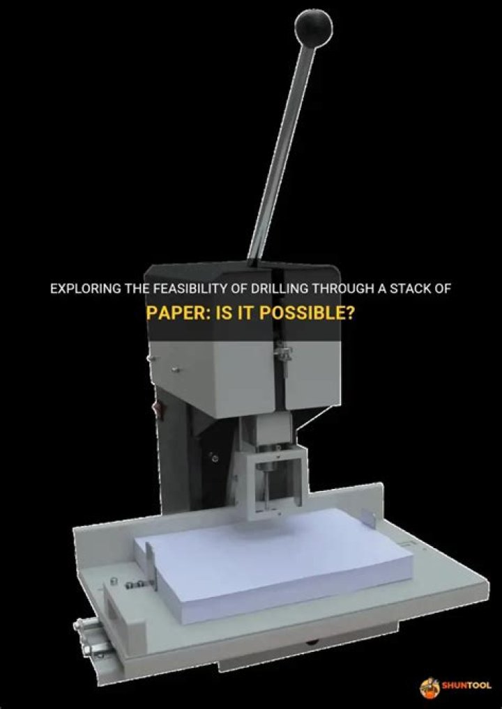 Can you drill through paper