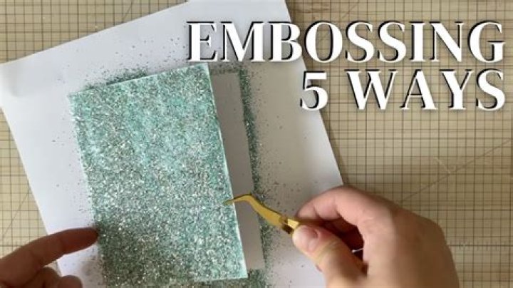 Can you emboss with glitter