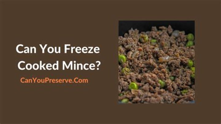 Can you freeze cooked mince