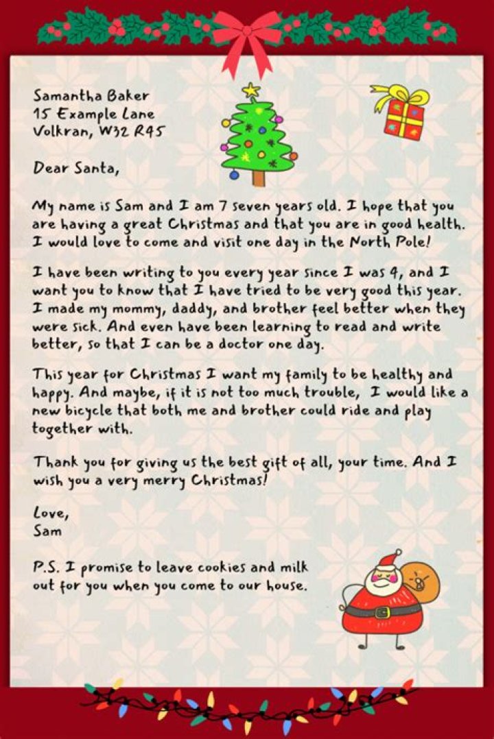 Can you mail Santa a letter
