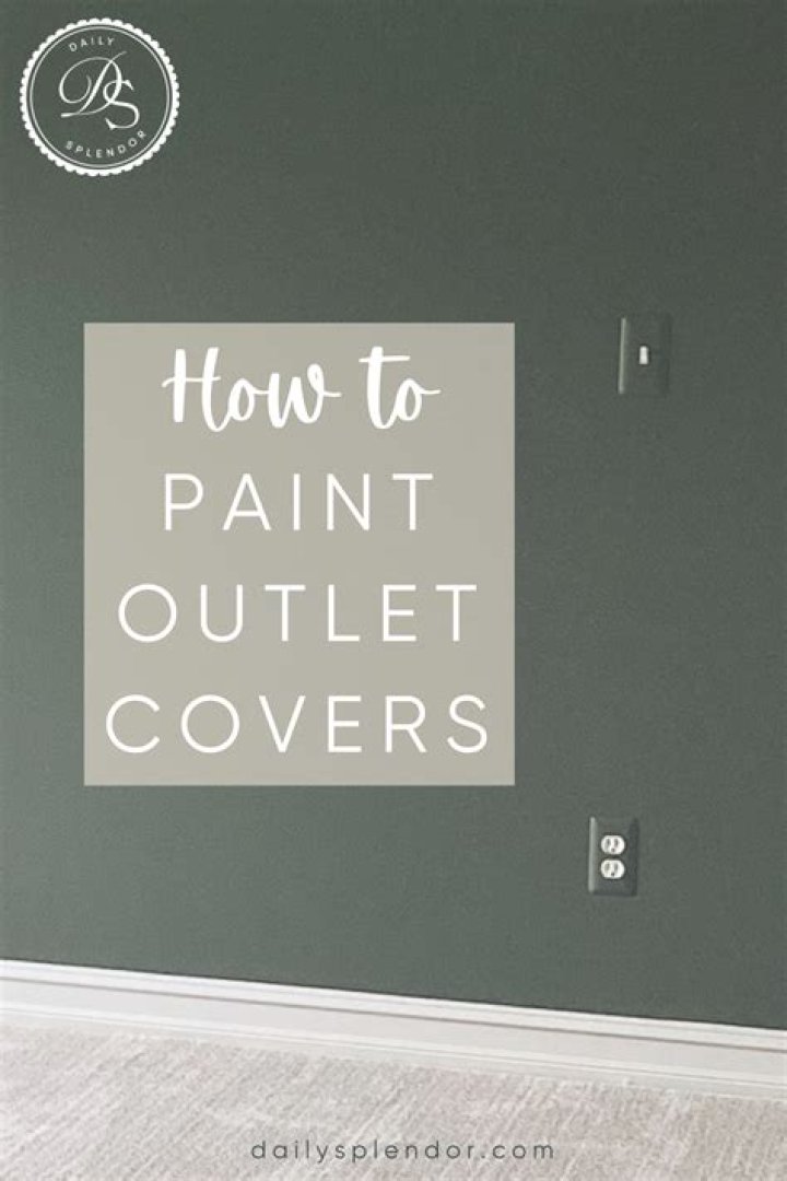 Can you paint outlet covers