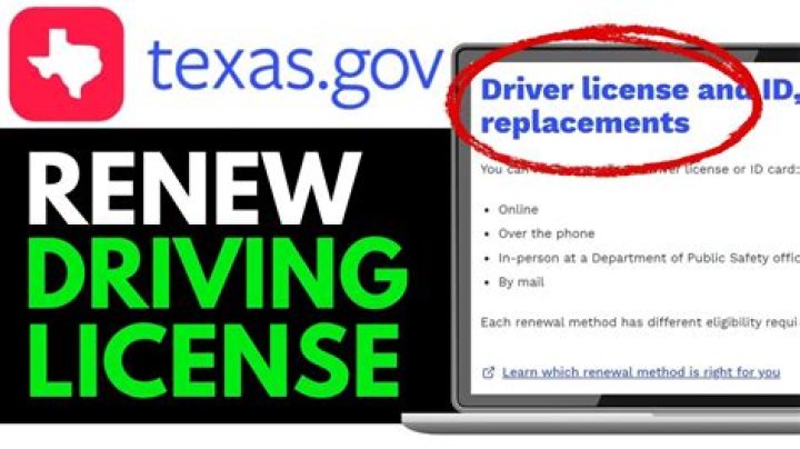 Can you renew your drivers license online in Texas