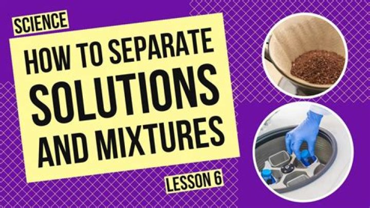 Can you separate a solution