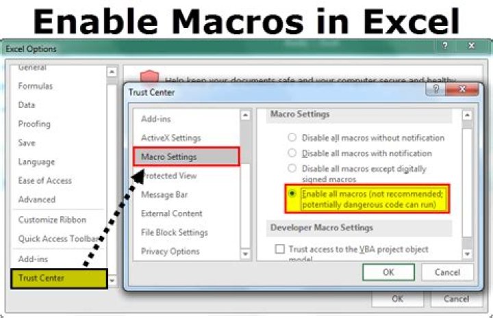 Cant change macro settings in Excel
