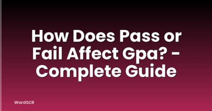 Does a pass/fail affect GPA
