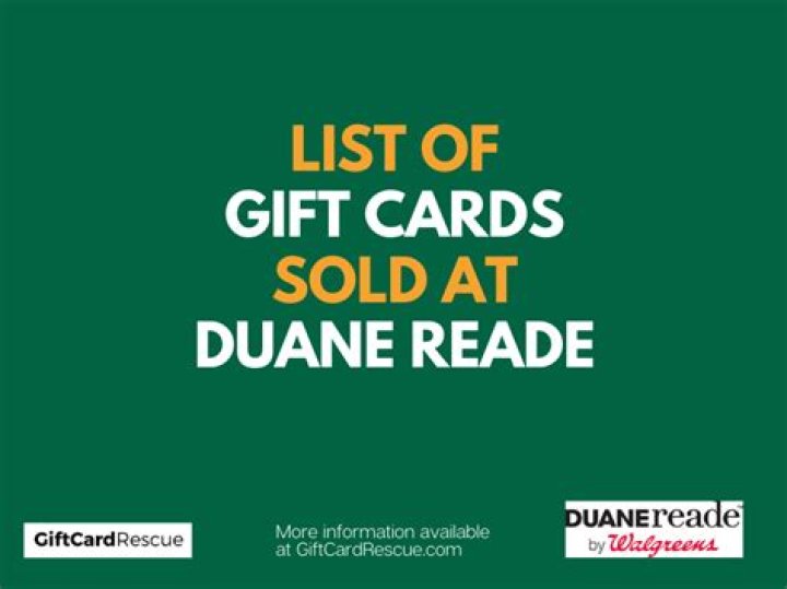 Does Duane Reade sell cards