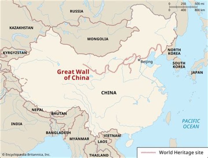 Does the Great Wall of China cover all of China