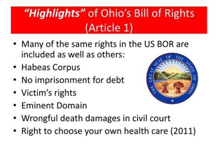 Does the Ohio Constitution have a Bill of Rights