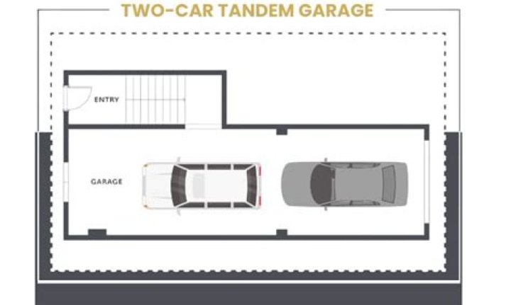 How big is a tandem garage