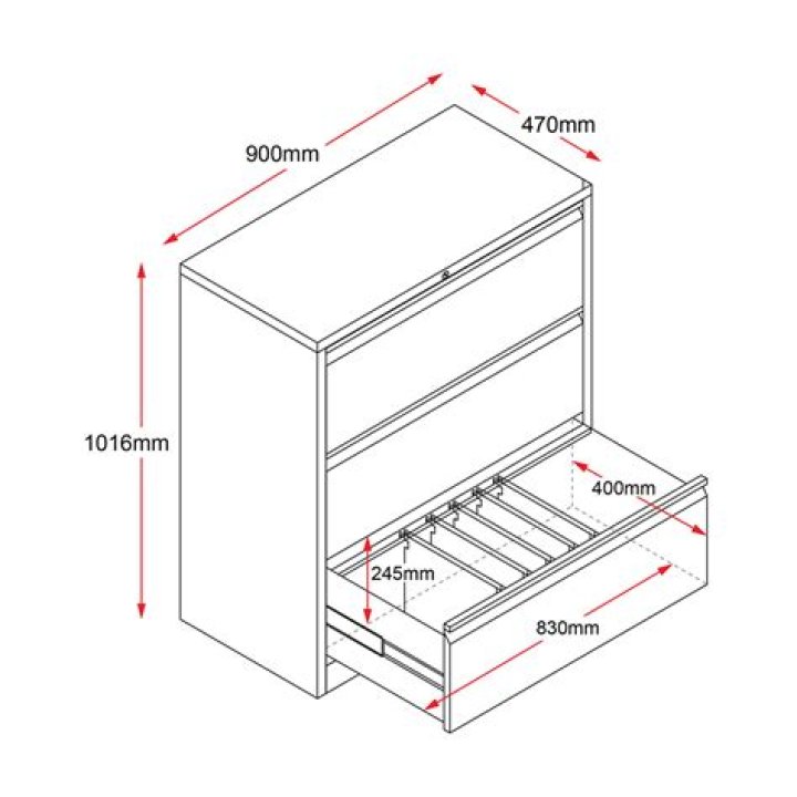 How deep is a file drawer