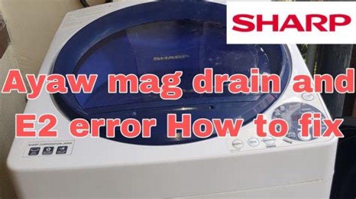 How do I drain the water from my Sharp automatic washing machine