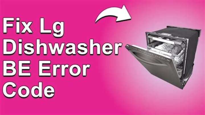 How do I fix my LG dishwasher error