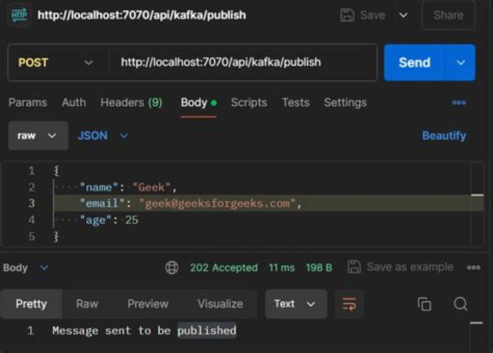 How do I publish a message to Kafka