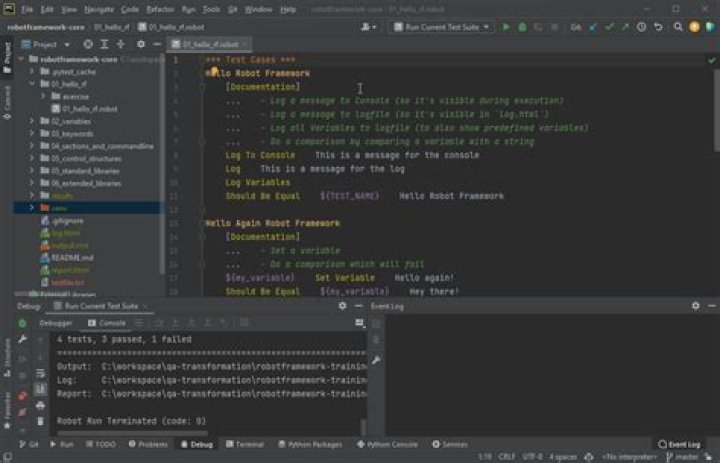 How do I run a robot framework in eclipse