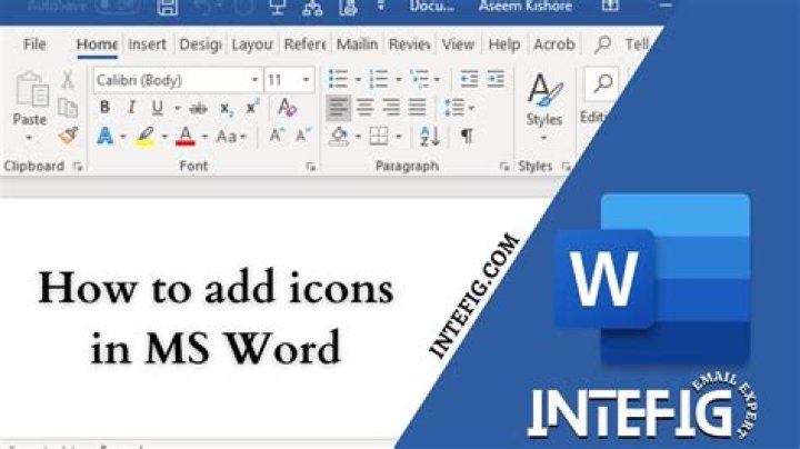 How do I use icons in Word