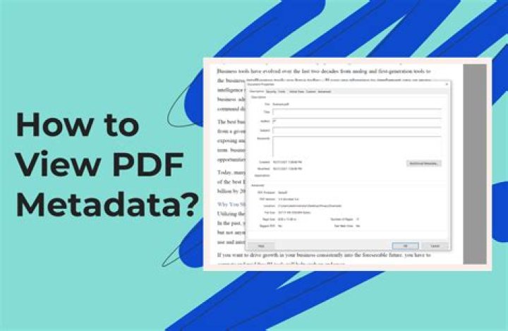 How do I view PDF metadata