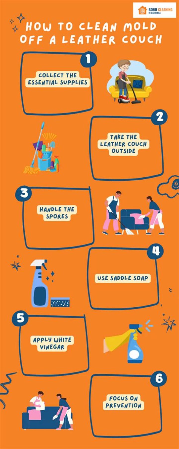 How do you clean mold off a couch