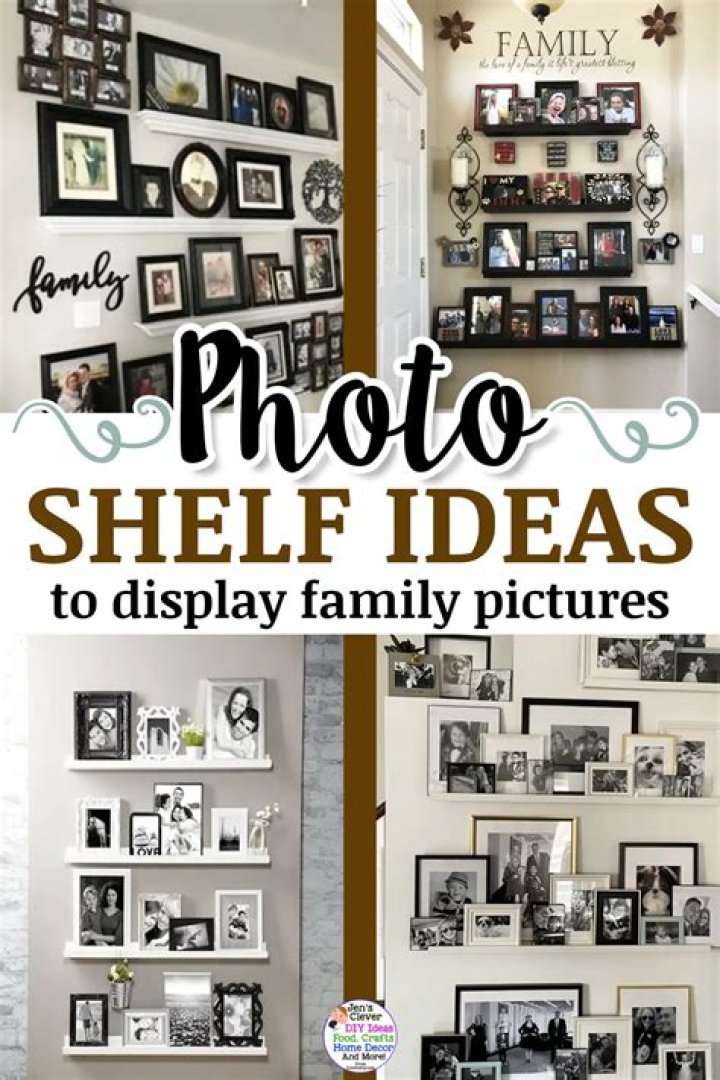 How do you display family pictures at a wedding