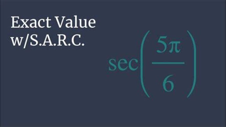 How do you find the exact value of sec 5pi 6