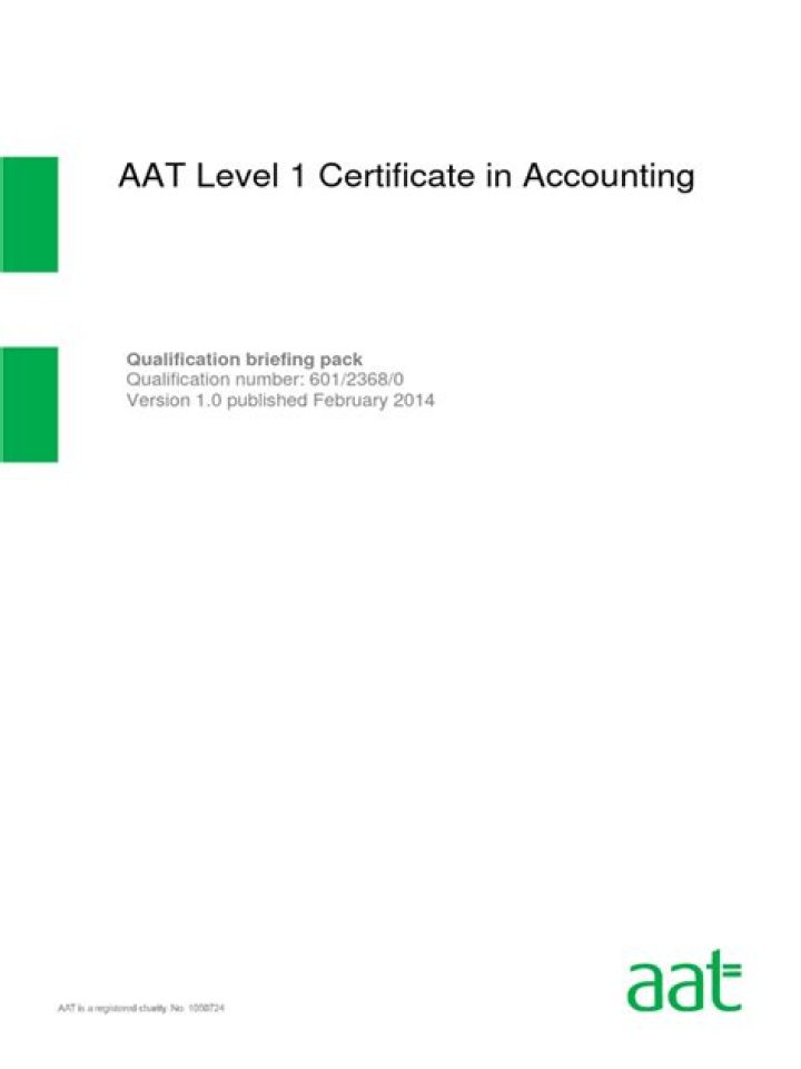 How do you get AAT Level 1