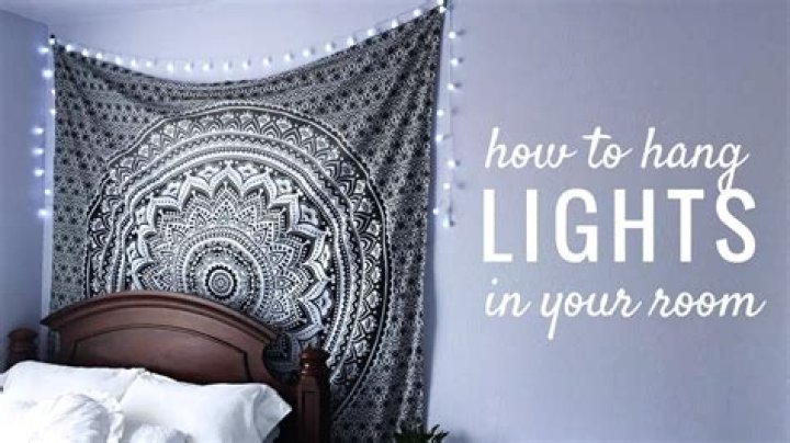 How do you hang lights in a dorm