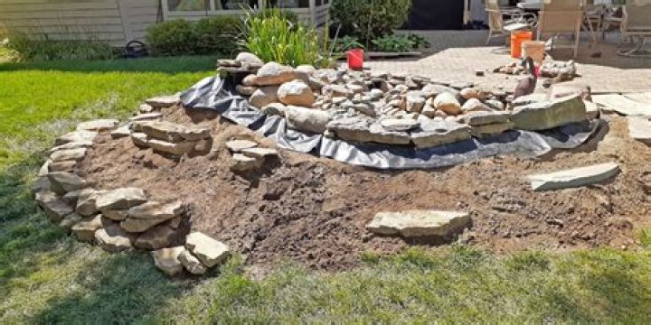 How do you make a rockery on a slope