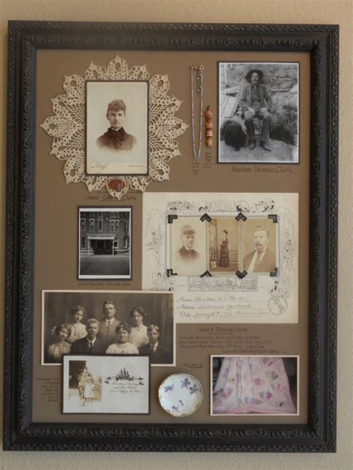 How do you make a shadow box for a family tree