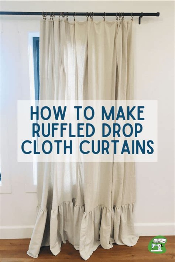 How do you make drop cloth curtains