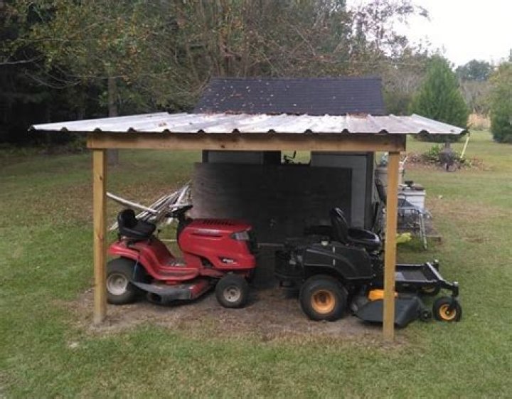 How do you store a riding lawn mower