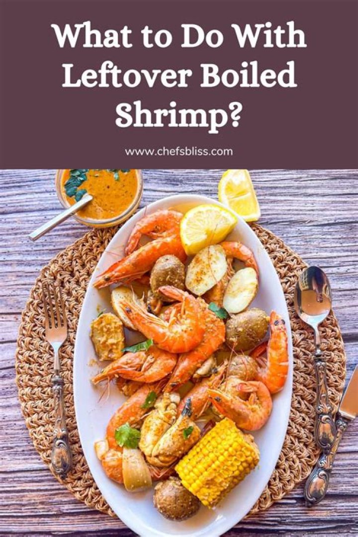 How do you store leftover boiled shrimp
