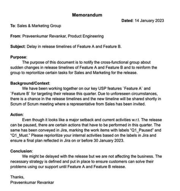 How do you write a formal Work Report