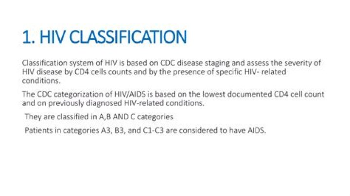 How is HIV classified