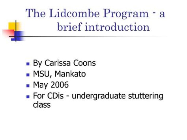 How long does the Lidcombe program take