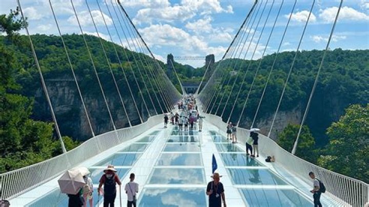 How long is China glass bridge