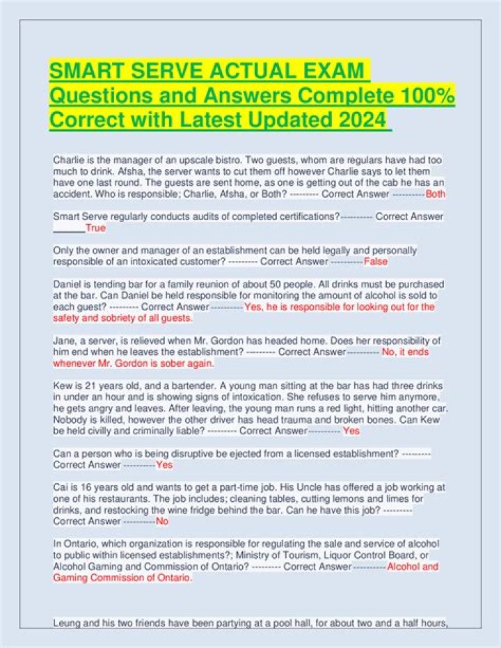 How many questions is the Smart Serve final exam