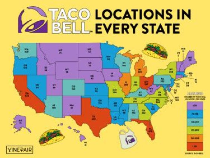 How many Taco Bells are there in the world