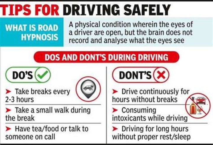 How often should you take a break to avoid highway hypnosis