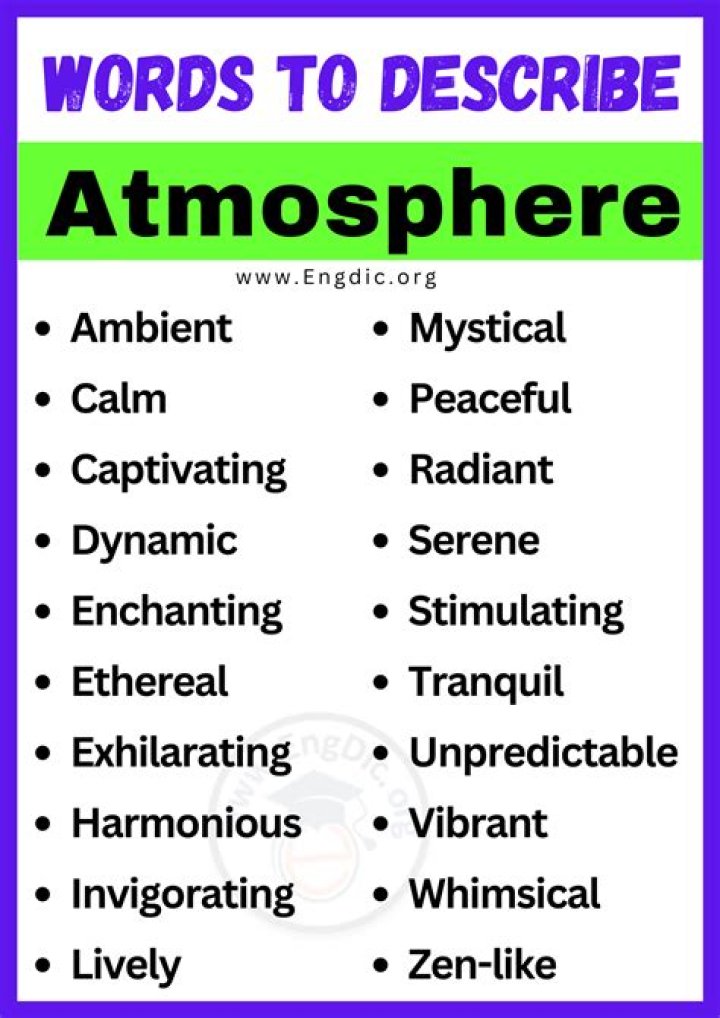 Is atmosphere an adjective