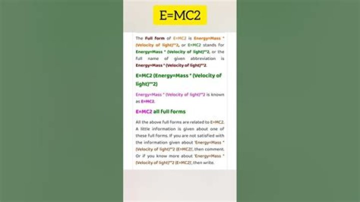 Is E mc2 still correct