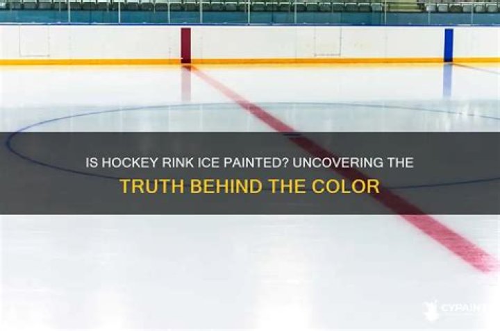 Is hockey ice painted white