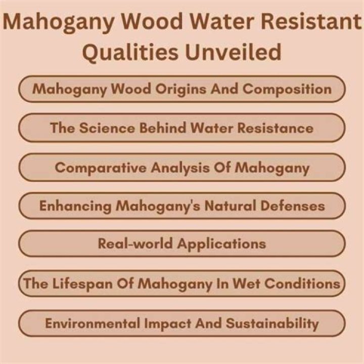 Is mahogany water resistant