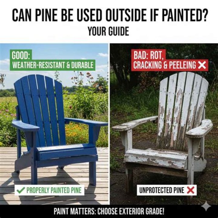 Is painted pine OK outside
