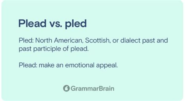 Is pled or pleaded correct