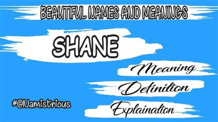 Is Shane a boy or girl name