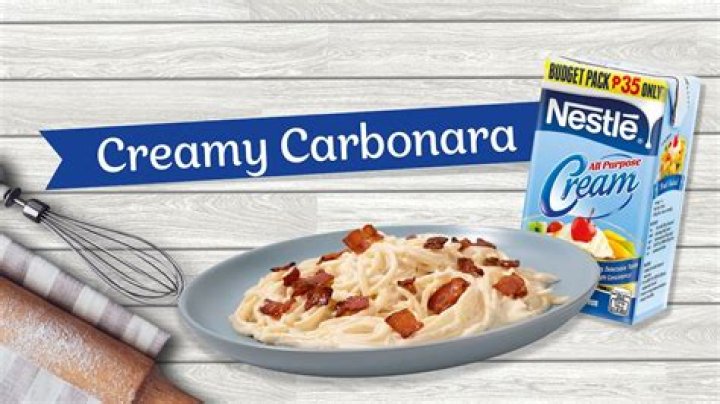 Is there cream in Carbonara